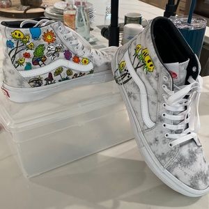 Vans Skate Sk8-Hi Twisted Positivity Grey Tie Dye Skate Shoes - Size 12